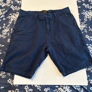 Quiksilver Blue Straight‎ Tapered Fit Shorts